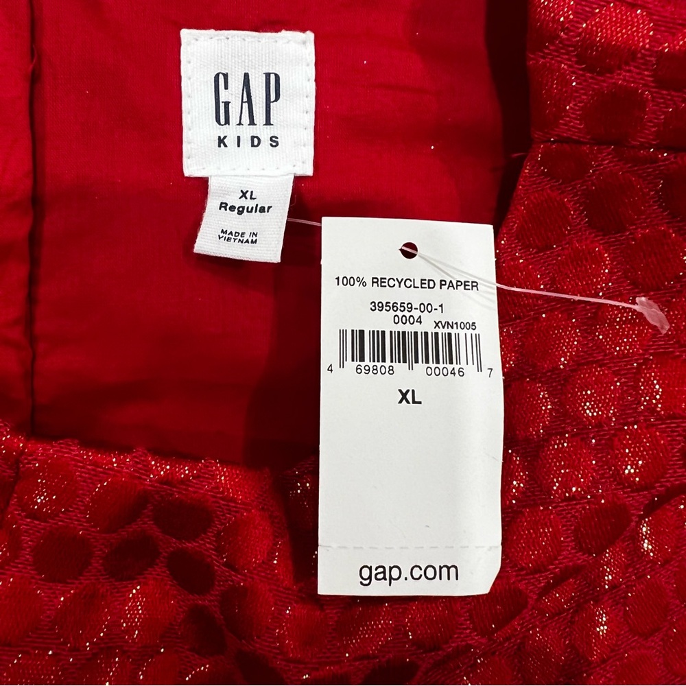 GAP Kids Metallic Pleated Dress in Jacquard Girls Sz XL NWT - Picture 5 of 10